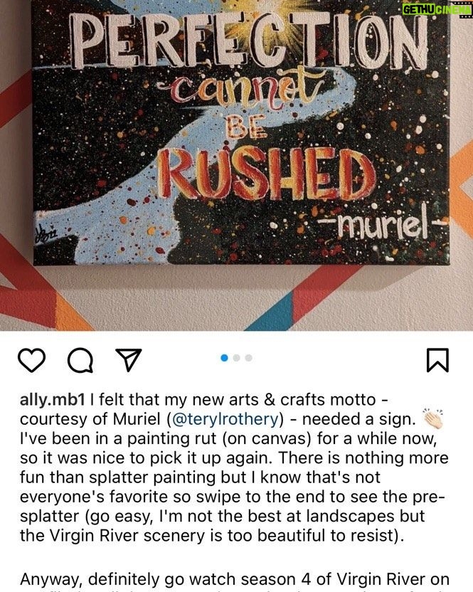 Teryl Rothery Instagram - From the talented Allyson. Thank you on behalf of โMurielโ. ๐๐ผ๐ #virginriver #virginriverseries #netflix