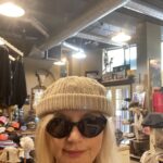 Teryl Rothery Instagram - On location filming and found this fabulous hat shop. Took this pic to show my daughter….”uh, no mom”. 😀