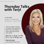 Teryl Rothery Instagram - What are you up to Thursday’s in July?? Thursday Talks with Teryl are back 5:30-7pm Pacific. Back in May we talked about a number of subjects. How we communicate with ourselves being a big one. How we communicate with ourselves dictates how we feel about ourselves. It affects how we communicate with others and in turn how that affects our relationships. WORK relationships, FAMILY, LOVE relationships. I hope you can join us. You can drop in for a session and lend your voice. What we discuss and work through are based on what YOU are going through. 🌷 www.terylrothery.com