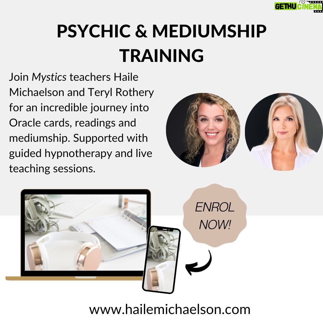 Teryl Rothery Instagram - Hey all!! I am Super excited to now be teaching Mystics (psychic and mediumship development) with @drhailemichaelson ✨🔮 This is a whole new way of learning, with - guided hypnotherapy 🎧 - live teachings - PDF modules - guided meditations - text support - home practice Join us live for 12 modules, on Sundays, to learn oracle cards, readings, psychic abilities and mediumship. ✔️ Build your foundational intuition first ✔️ Learn about psychic sensory skills and how to interpret your own system ✔️ Learn methods to do a reading on yourself, others and relationships ✔️ Meet your guides ✔️ Receive hypnosis-based guided tracks to open your intuitive psychic and mediumship abilities ✔️ Open your third eye and sensory system through subconscious access ✔️ Learn how to connect to souls and guides in other realms ✔️ Learn how to make a connection for a client and structure a session ✔️ Learn how to set energetic boundaries and recognize the importance of light leadership✨ DM for more info click on the link below🌷✨