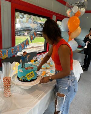 Tetona Jackson Instagram - Yesterday was a special one. Harlie’s Blippi Birthday Bash! There were train rides, arts & crafts, lots of running, and dessert for days!