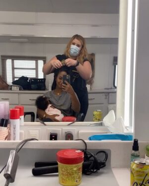 Tetona Jackson Instagram - Some bts from The Housewives 🎄🎬 #housewivesnorthpole
