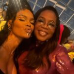 Teyana Taylor Instagram - Issa @versace hottie honey dip 🖤🍯♐️ Thank you @theacademy @academymuseum for having me 🖤