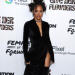 Teyana Taylor Instagram - Father God, I thank you for who you are. All seeing, all knowing and all powerful! Thank you for reminding my heart that your plan is far greater than any plan I have for my life. Thank you for reminding me & all of the amazing women in this room that the wait was not punishment it was preparation for what was already written in the palm of your hands & your plans. I am forever THANKFUL 🥹🖤🙏🏾 Thank you to @heatherlowery & the whole @femmeitforward family for honoring me with the VISIONARY AWARD at the2023 #giveherflowhers Gala…💐 Thank you @loriharvey & @heatherlowery for the sweetest tribute..I’m so grateful 🙏🏾And a big congratulations to all the amazing women of the night ✨💫🖤 📸: @jerrittclark @kvnhrtlss