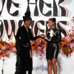 Teyana Taylor Instagram - Father God, I thank you for who you are. All seeing, all knowing and all powerful! Thank you for reminding my heart that your plan is far greater than any plan I have for my life. Thank you for reminding me & all of the amazing women in this room that the wait was not punishment it was preparation for what was already written in the palm of your hands & your plans. I am forever THANKFUL 🥹🖤🙏🏾 Thank you to @heatherlowery & the whole @femmeitforward family for honoring me with the VISIONARY AWARD at the2023 #giveherflowhers Gala…💐 Thank you @loriharvey & @heatherlowery for the sweetest tribute..I’m so grateful 🙏🏾And a big congratulations to all the amazing women of the night ✨💫🖤 📸: @jerrittclark @kvnhrtlss