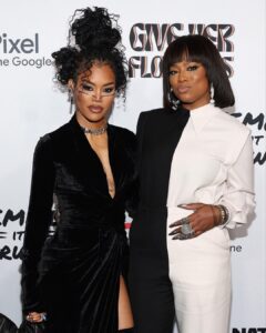 Teyana Taylor Instagram - Father God, I thank you for who you are. All seeing, all knowing and all powerful! Thank you for reminding my heart that your plan is far greater than any plan I have for my life. Thank you for reminding me & all of the amazing women in this room that the wait was not punishment it was preparation for what was already written in the palm of your hands & your plans. I am forever THANKFUL 🥹🖤🙏🏾 Thank you to @heatherlowery & the whole @femmeitforward family for honoring me with the VISIONARY AWARD at the2023 #giveherflowhers Gala…💐 Thank you @loriharvey & @heatherlowery for the sweetest tribute..I’m so grateful 🙏🏾And a big congratulations to all the amazing women of the night ✨💫🖤 📸: @jerrittclark @kvnhrtlss