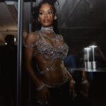 Teyana Taylor Instagram - Precious gems are to be treasured..✨💎💠💎✨ Thank you @swarovski @skims @kimkardashian for having me! A time was had! 💎 #SWAROVSKIxSKIMS #Swarovski 📸: @kvnhrtlss