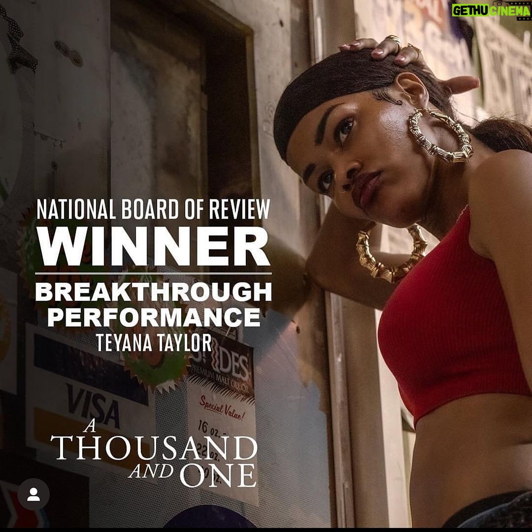 Teyana Taylor Instagram - Dear INEZ, For you to be someone who has never truly received love without conditions, I’m in awe of your capacity to exhibit not only love for everyone around you, but one of the deepest most unconditional loves I’ve ever experienced on and off screen. That is a life skill that not many possess. So just in case nobody ever told you - You are an amazing Mother. You are seen. You are regarded. And you are enough! I love you. So many of us are you. So thank you. From me, and every other mother out there acting on a mother’s love that only we would know. You beautiful brown girl INEZ… everyone wants to know “why & what is she smiling about in the cab at the end of the movie?” Ain’t it crazy how when a Black Woman smiles she has to have a reason why? You’ve earned that smile. It is your’s and your’s alone. YOU SMILED because you know that you’ve done your part! That you’ve shown up for everyone else, and now you can feel good about finally showing up for yourself. I delight in showing up for you, in giving you a voice. And I’m sure God is showing up for me through you. A journey of walking A Thousand and One miles starts with a single step…. To my village that helped me SHOW UP for INEZ. First: My father God I thank you & praise you in the name of Jesus I thank you for who you are. All seeing, all knowing & all powerful! 🙏🏾 AV ROCKWELL, LENA, RISHI, MY BEAUTIFUL BABY GIRLS. MY PARENTS, EDDIE & JULIE, FOCUS FEATURES, MY AMAZING CAST & CREW, THE ENTIRE PRODUCTION STAFF. MY WME FAMILY, THE AUNTIES & my whole support system! There would be no Inez with out y’all. Thank you for all the amazing honors, nominations, wins and SEEING & SHOWING UP for INEZ. @nbrfilm @criticschoice @sundanceorg @thegotham @indiewire @filmindependent @variety @rottentomatoes I am beyond grateful for the love 🙏🏾✨🫶🏾🥹😢🌹❤️ #athousandandone