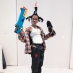 Teyana Taylor Instagram - Don’t be a menace to society while drinking your juice in Chrome Hearts & bunny steppassss 🐰🔫 Loc Dog 🔫 📸: @kvnhrtlss