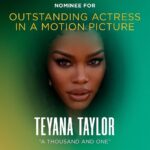 Teyana Taylor Instagram – Wait WHATTTTTTTTT 🤯🤯🤯🤯🥹 SEVEN @naacpimageawards nominations?!!!!! Oh God really not playin bout his kids in Jesus name AMEN.

Congrats to the whole @athousandandonefilm village! We did it!! 💪🏾💪🏾💪🏾 & Again thank you @naacpimageawards this is truly  amazing and means so much to everyone involved. We will def be in there like a 30 Inch, 13×4 Straight HD Pre Plucked Lace Frontal buss down bone straight 😩😩😭😭😭😭😭😭

See y’all in march! 🌹🌹🌹🌹🌹 

📸: @aaronricketts_