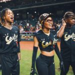 Teyana Taylor Instagram - PART 1 Photo Dumpppppp: It was a home run at the @cactusjackfoundation HBCU soft ball classic! A time was had! TEAM BLACK showed up and showed out!! 💪🏾 Thank you to my Jumpman familyyyyyy @travisscott @jumpman23 and @mlb for having all of us!!! Both team CREAM & BLACK did our big onesssssssss!! ⚾️🙌🏾💪🏾🖤 📸: @kvnhrtlss
