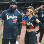 Teyana Taylor Instagram - PART 1 Photo Dumpppppp: It was a home run at the @cactusjackfoundation HBCU soft ball classic! A time was had! TEAM BLACK showed up and showed out!! 💪🏾 Thank you to my Jumpman familyyyyyy @travisscott @jumpman23 and @mlb for having all of us!!! Both team CREAM & BLACK did our big onesssssssss!! ⚾️🙌🏾💪🏾🖤 📸: @kvnhrtlss