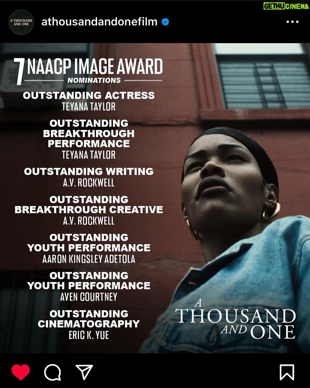 Teyana Taylor Instagram - Wait WHATTTTTTTTT π€―π€―π€―π€―π₯Ή SEVEN @naacpimageawards nominations?!!!!! Oh God really not playin bout his kids in Jesus name AMEN. Congrats to the whole @athousandandonefilm village! We did it!! πͺπΎπͺπΎπͺπΎ & Again thank you @naacpimageawards this is truly amazing and means so much to everyone involved. We will def be in there like a 30 Inch, 13x4 Straight HD Pre Plucked Lace Frontal buss down bone straight π©π©ππππππ See yβall in march! πΉπΉπΉπΉπΉ πΈ: @aaronricketts_