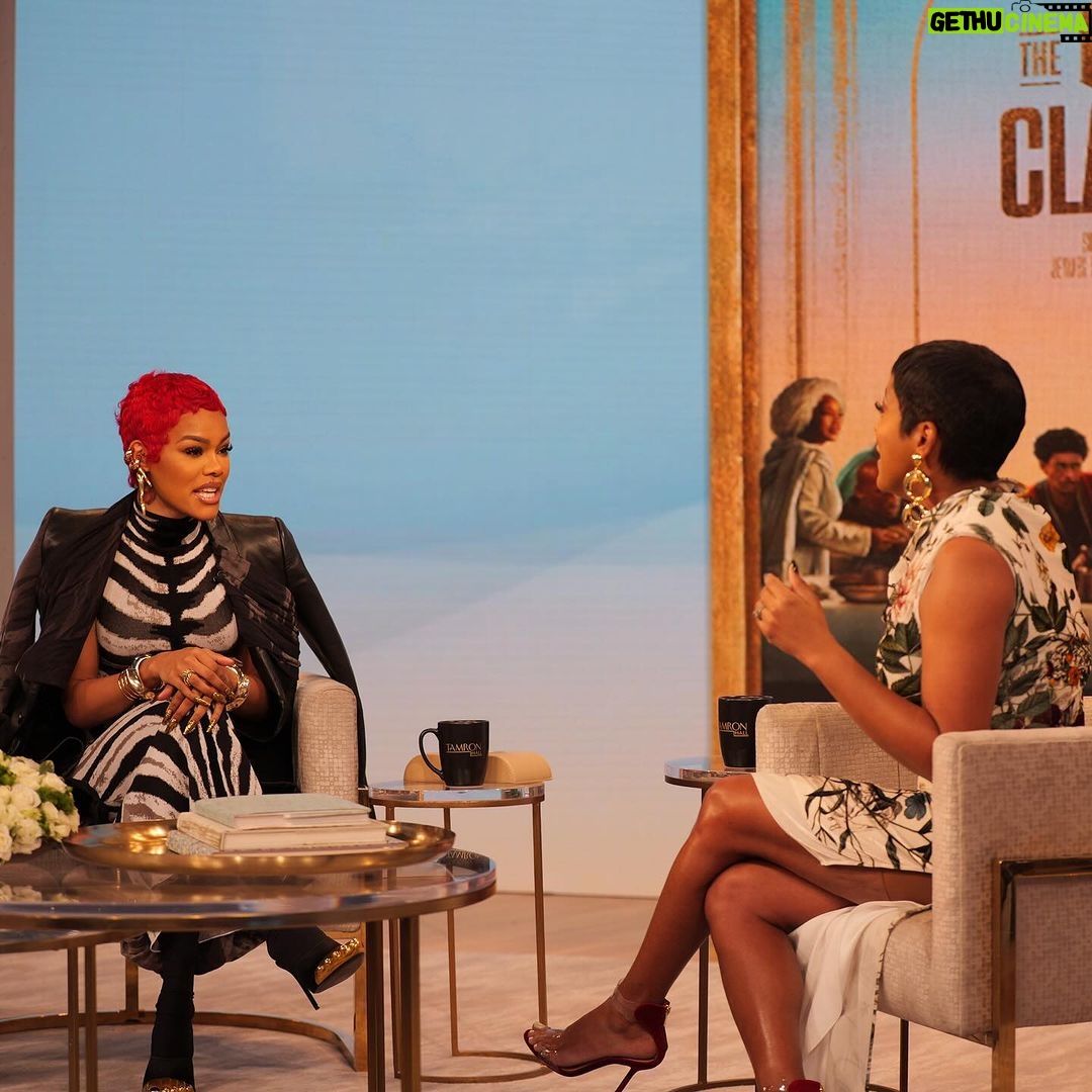 Teyana Taylor Instagram - Thank you @tamronhall @tamronhallshow for the warm & raw love, tears of joy, laughs and fun yesterday with my brother @rj_cyler & castmate!! A time was had! ๐น Check out The @bookofclarence out Jan 12th ๐๐พ ๐ธ: @kvnhrtlss