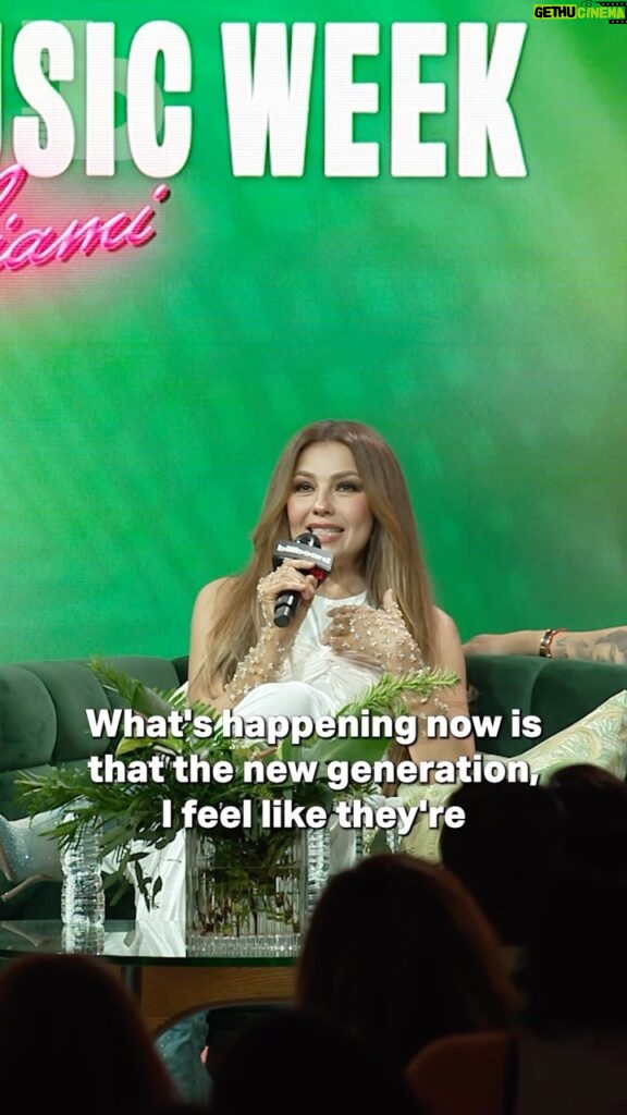 Thalía Instagram - “Our music has always been relevant — burning hot” ❤️‍🔥 @thalia shares why Latin music always has, and always will be, relevant. Watch more from her premiere party during #BillboardLatinWeek on our Reels tab.