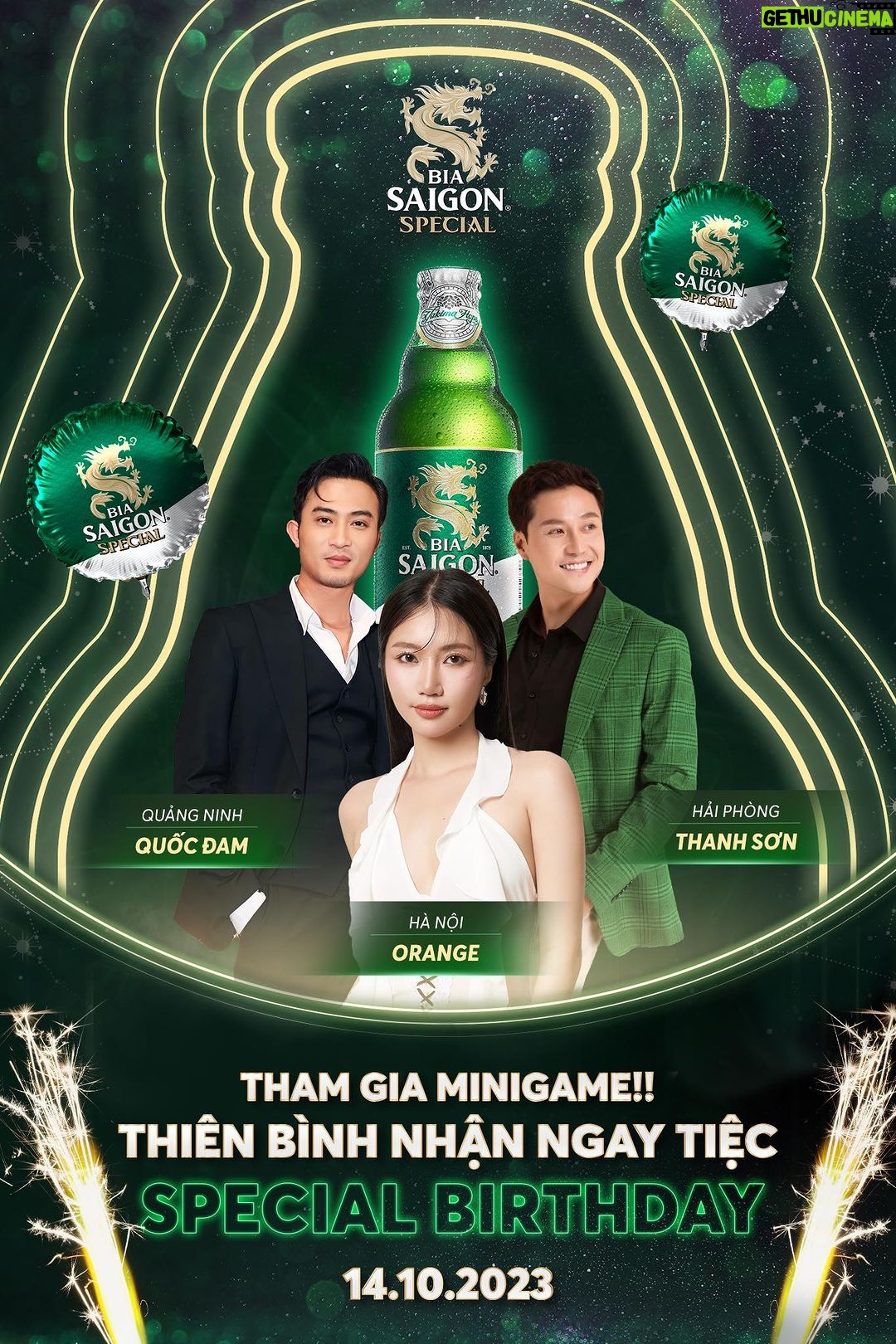 Thanh Sơn Instagram - Thiên Bình mang tiếng phân vân nhưng vì Hải Phòng là không lòng vòng nên Sơn báo ngay cuộc hẹn zui bất thình lình nè!! Sắp tới Sơn và Bia Saigon Special sẽ tổ chức một đại tiệc sinh nhật cho Thiên Bình Hải Phòng vào ngày 14/10!!! Thiên Bình đâu, Thiên Bình đâu, nhanh tay nhanh tay đăng kí tại comment để mình chung vui đến hết ngày nè!!! Cơ hội có 102 để cùng Sơn countdown tuổi mới, ăn uống miễn phí lên tới 2 triệu, nhất mấy bạn Thiên Bình nhé, sinh nhật không Special không về 😎 #BiaSaigonSpecial #NhinLaThaySpecial