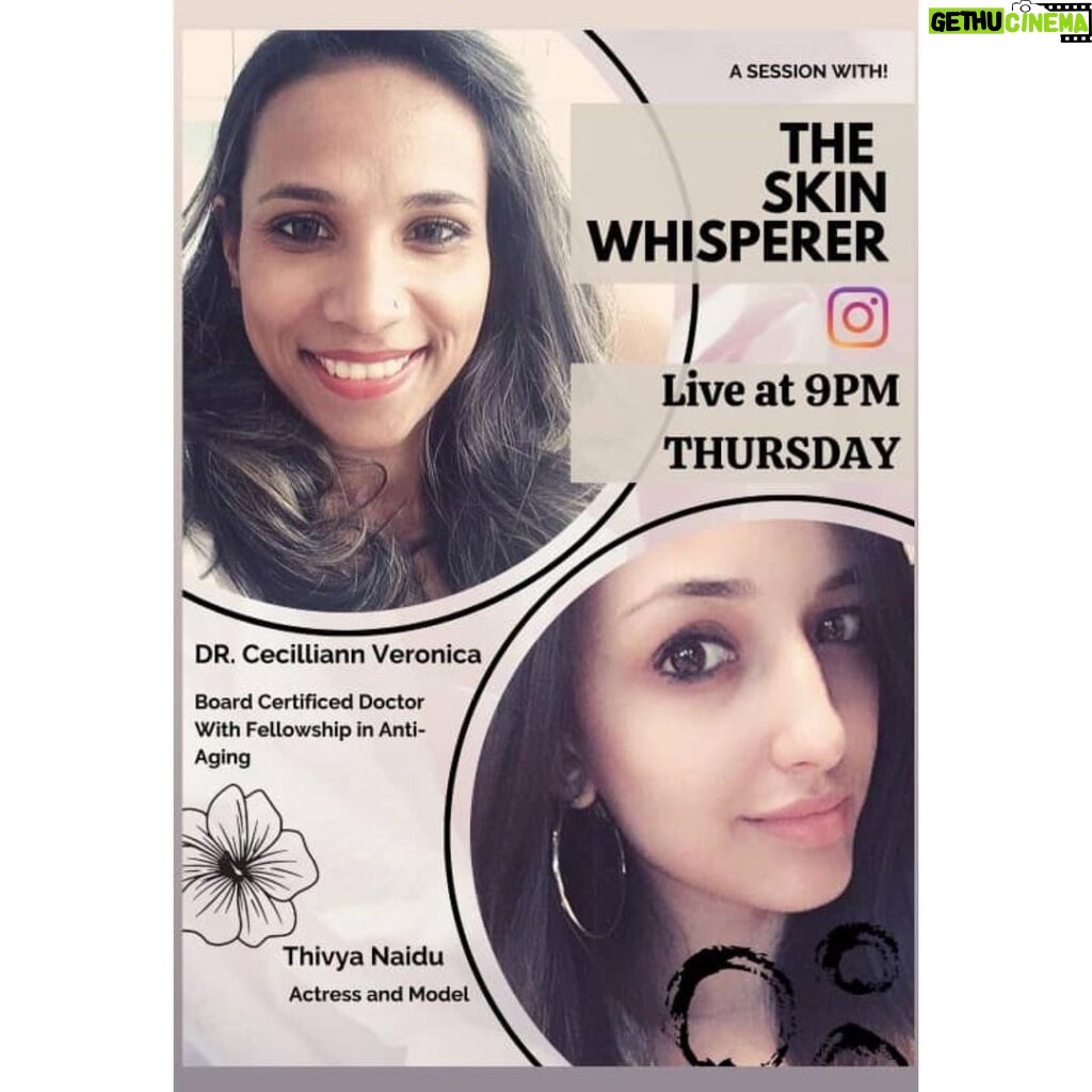 Thivya Naidu Instagram - Do not compromise! Give your skin some love, as you join me and the skin expert Dr Cecilliann Veronica @ceciveron83 discussion on skin maintenance and beauty enhancement. Drop ur comments below or feel free to dm me , i will choose top 6 questions to discuss tomorrow ❤️ I know you will love this topic ladies!3