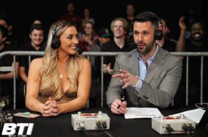 Thomas Hannifan Instagram - I’m spoiled with great co-hosts on commentary at @impactwrestling! @dramakingmatt is one of THE BEST in the game. But also, I highly encourage people to check out BTI every Thursday on IMPACT’s YouTube, Facebook, and IMPACT+ to hear @meangiamiller. She’s sassy, she’s classy, and no one else in wrestling is quite like her!

📸 @beezzzzy 

#IMPACTWrestling #IMPACTonAXSTV #IMPACT #prowrestling #NoSurrender #Sacrifice #MultiverseUnited