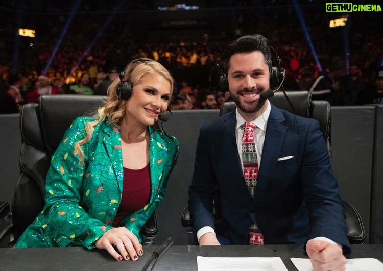 Thomas Hannifan Instagram - #tbt to getting decked out for the Christmas Day edition of @wwenxt last year with @thebethphoenix in Brooklyn. Beth wore a badass blazer and I got kicked in the head. Good times! #happyholidays #specialeventsteam #thebiggunns Barclays Center