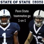 Thomas Hannifan Instagram - #PennState teammates go 1-on-1! What was @j.king_lig vs @bbrack83 like? Find out on today’s episode of #STATEofSTATE (link in bio) . . @bleavsports #weare #pennstatefootball #nittanylions #bigten #bigtenfootball #collegefootball #football #collegefootballplayoff