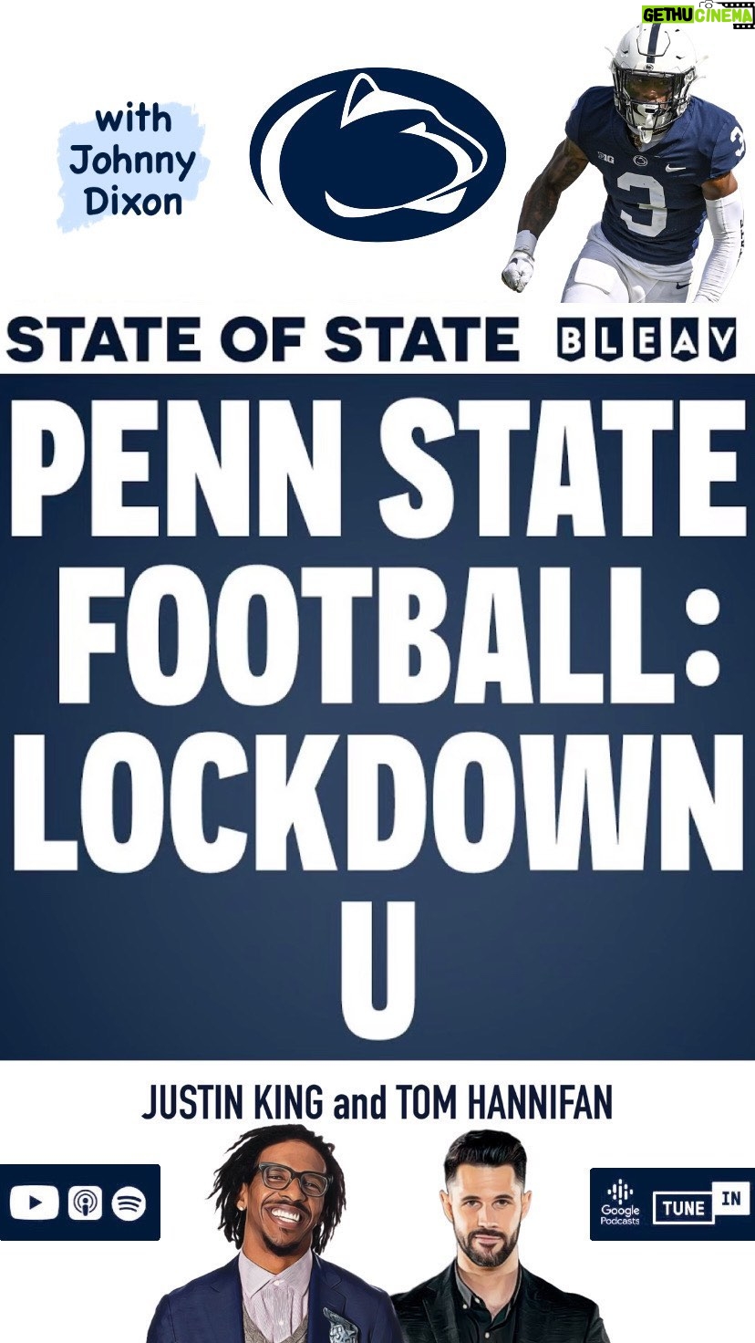 Thomas Hannifan Instagram - Is #PennState the new #DBU? Nittany Lion CB @j.dixon22 makes the case for Lockdown U on today’s episode of #stateofstate! Link in bio! . . @j.king_lig @bleavsports @bleavnetwork #weare #LockdownU #pennstatefootball #football #collegefootball #bigten #bigtenfootball #collegefootballplayoff