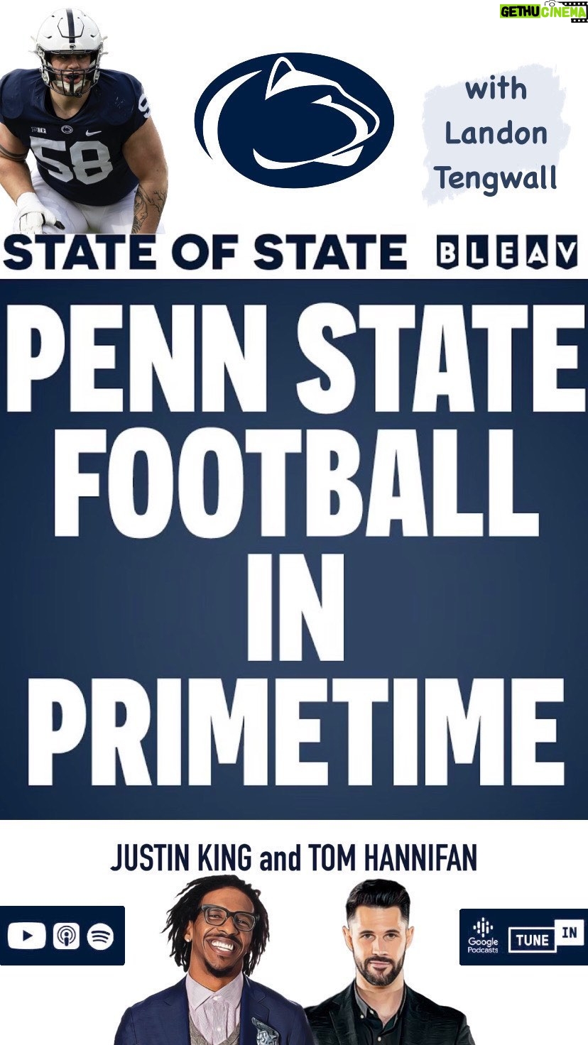 Thomas Hannifan Instagram - On today’s episode of STATE of STATE, Nittany Lion OL @landontengwall joins the show to discuss #PennState’s developing primetime schedule in 2023, his pursuits off the field, and the progress of QB Drew Allar! Link in bio! . . @j.king_lig @bleavsports @bleavnetwork #weare #pennstatefootball #nittanylions #collegefootball #football #bigten #bigtenfootball #happyvalley #stateofstate
