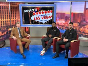 Thomas Hannifan Instagram - A big thank you to @loganreever and @8newsnow in Las Vegas for having @dashingchrisbey and I on to share what’s in store for @impactwrestling’s #NoSurrender weekend of events at @samstownlv!

#IMPACTWrestling #IMPACT #lasvegas #prowrestling #chrisbey #bulletclub #IMPACTonAXSTV

📸 @rossco814