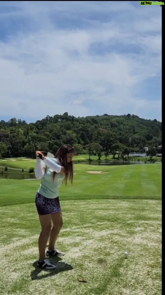 Tiara Jacquelina Instagram - Played my first game on the #golf course, which I didn't realise was #Phuket's most challenging course, Red Mountain! Enjoyed the outing with my beloved hubby who's ALWAYS been bugging me to take up the game, and had a fun first experience - even putting in my first long putt! #firsttimegolfer #girlswhogolf #redmountaingolfclub Red Mountain Golf Club Phuket, Thailand