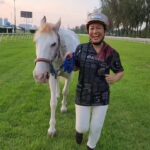 Tiara Jacquelina Instagram - Running into the sunset with my boy Salsa 😍 My poor boy is really getting old, he's nearly 30 now 🥲 #meandmyhorse #horse #horselover #SalsaTheHorse #TJsHorseSalsa