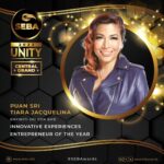 Tiara Jacquelina Instagram – Thank you so much for this honour, I’m most humbled to receive this entrepreneurship award – and i dedicate this to 18 year old me, who boldly set up her first business whilst studying Business Admin student at @kduuniversitycollege, over 30 years ago 💜

Repost from @sebasmeawards:

Hats off to the visionary Puan Sri Tiara Jacquelina of Enfiniti (M) Sdn Bhd, who has brought innovation to life! 🚀🏆 

Winning the Innovative Experiences Entrepreneur of the Year award is a testament to your dedication to crafting unforgettable moments. 

Here’s to a future filled with continued creativity and transformative experiences! 👏✨

#SEBA2023 #SEBAUnity2023 #SEBAUnity #SEBAwards #SEBACentralGrand #SEBA
Reposted from @sebasmeawards