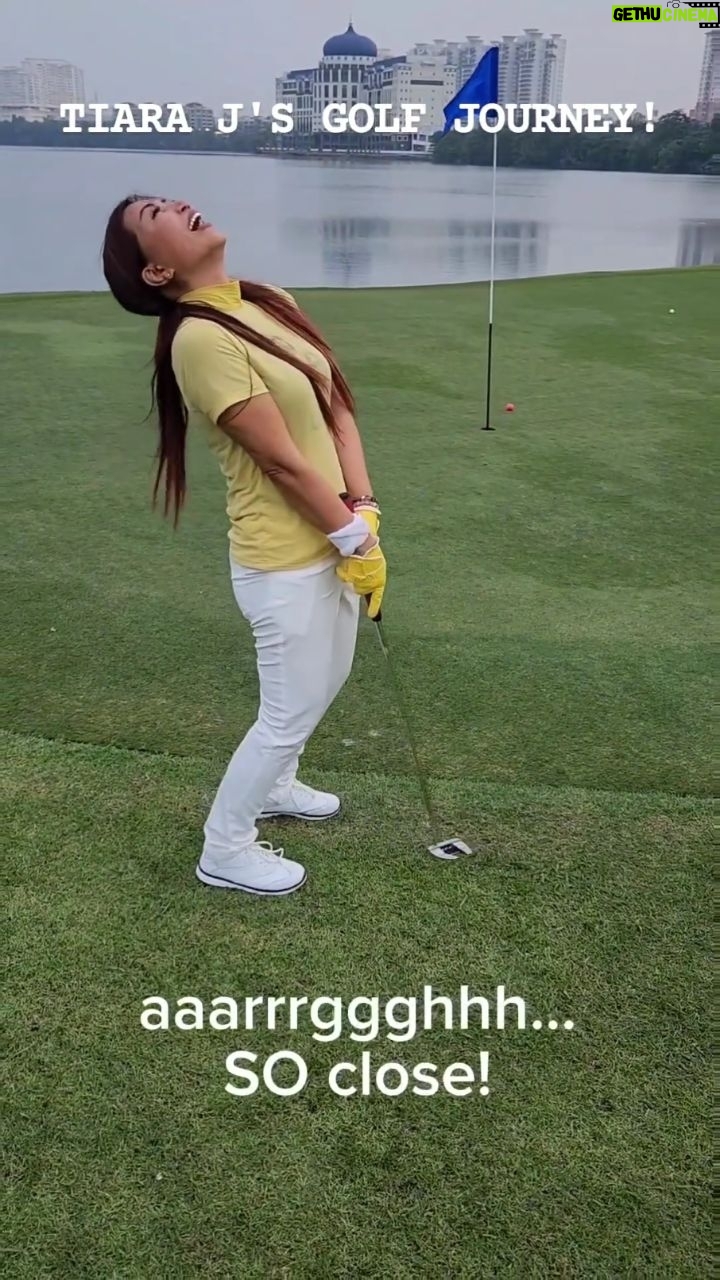 Tiara Jacquelina Instagram - So, after training for hours last night in the simulator sampai sakit pinggang, I went on the course today to apply the new tempo Dani and I worked on, as well as this new-found magic tip my caddy Ali gave me, of focusing on my LEFT ARM to drive, chip and putt - and today, according to @effendilovescoffee, I'm finally playing proper golf, woohoooo! πππ It's really so challenging OMG - takes so much discipline to OVERRIDE what your body naturally wants you to do. But I've learned that if you forget your ego, it's a lot easier for you to learn fast. I'm gonna keep working at this game till I can play with the big boys and girls real soonπββοΈπββοΈπββοΈ #TiaraJsGolfJourney #Golf #girlswhogolf #GolfTikTok #Golfstagram #learningtogolf πππ I'm gonna keep working at this game till I can play with the big boys and girls πββοΈπββοΈπββοΈ #TiaraJsGolfJourney #Golf #girlswhogolf #GolfTikTok #Golfstagram #learningtogolf