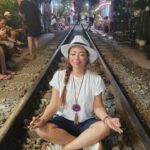 Tiara Jacquelina Instagram - Behaving like typical tourists, we decided we must experience #hanoitrainstreet, where a train passes through just inches in front of you 😄 We waited along with a couple of hundred tourists in cafes that have sprung up all along the most narrow stretch of railway tracks in #HanoiOldQuarter, for the 7pm train that finally passed through at 7.30 for all of ONE fairly thrilling second. @effendilovescoffee calls it a scam, but I'm gonna say it's part of the #Hanoi tourist experience, haha. The drama and theatre of it all was a thrill enough for me 😄 Train Street, Hanoi