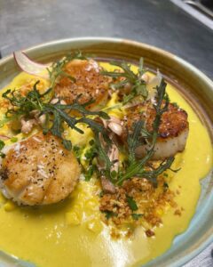 Tiffany Derry Instagram - Have you had our Scallops, ricotta ravioli, and corn curry?? Can we say Fiyah🔥🔥 Snag a reservation tonight at @rootssouthtable a few spots became available!!! Roots Southern Table