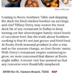 Tiffany Derry Instagram - Thank you @dallasobserver for not only one Best of Dallas but two categories for @rootssouthtable Y’all we have won Best Southern Cooking and who knew Best Gumbo was a category!! Love it!! The article says that any concerns they had about all my tv appearances and the restaurant was misplaced!! Duh because my team is amazing and work their butt off every day!! Congrats to all the restaurants and Chefs on the list. #shef #cheftiffanyderry #rootssoutherntable