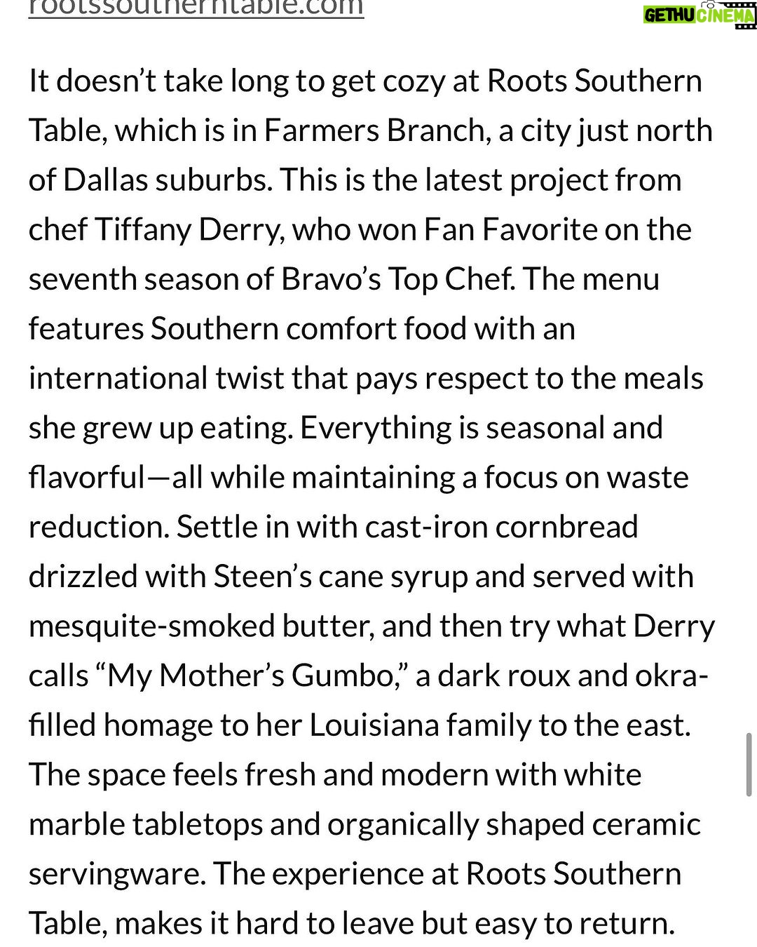 Tiffany Derry Instagram - Wow @rootssouthtable made the incredible list of The South’s Best New Restaurant by @southernlivingmag I love how @cabrasted ended it by saying “The experience at Roots makes it hard to leave but easy to return”. Thank you to everyone that continue to rock with us❤️. We do not take it lightly that you keep coming back and for that we are most grateful. #rootssoutherntable #shef #rootschickenshak #cheftiffanyderry Southern Living