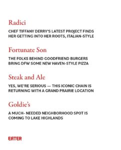 Tiffany Derry Instagram - Big thanks to @eaterdallas for shouting out our newest @t2dconcepts location, @radiciwoodfiredgrill! We are so excited to bring you a memorable dining experience, coming soon to Farmers Branch. Farmers Branch, Texas