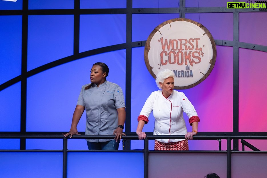Tiffany Derry Instagram - One thing for sure this week is alot more serious than last!! It’s time to whip these recruits in shape, well maybe lol!! Let’s go Blue Team but man I got a rowdy one and I love every second of it!! Tune in tonight, January 14th at 8/7pm cst– “Spoiled Rotten: Culinary Cadets” @chefanneburrell and I have our mission: culinary basic training! Their pampered recruits have ignored the kitchen for far too long, and it’s time to learn the basics. Teams face off to collect the most medals in culinary and physical tasks, and the winning team gets an advantage for the next challenge. In the skill drill, we task our teams with replicating chicken paillard with salad, and things get spicy when the chefs teach their teams how to make lamb curry. Some recruits can handle the heat, but those who can’t must exit the boot camp kitchen. #WorstCooks @FoodNetwork #shef #cheftiffanyderry