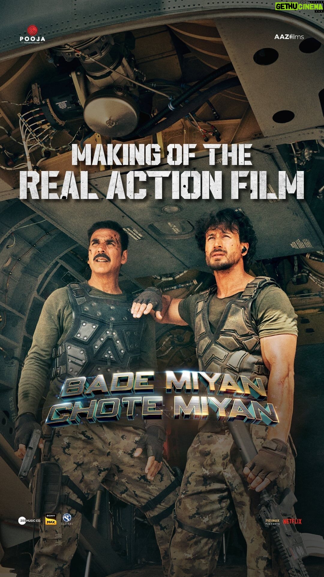 Tiger Shroff Instagram - It’s time for an extraordinary action experience that pushes boundaries! Watch the exclusive behind-the-scenes now. #BadeMiyanChoteMiyanOnEid2024 @tigerjackieshroff @therealprithvi @vashubhagnani @aliabbaszafar @jackkybhagnani @deepshikhadeshmukh @ihimanshumehra @aslisona @manushi_chhillar @alayaf @vishalmishraofficial @pooja_ent @aazfilms @pvrpictures @zeemusiccompany @slglobal001