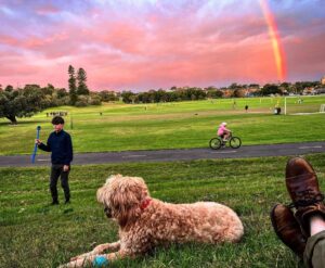 Tim Minchin Instagram - Boots, Bike, Boy, Bog, Blue Ball, Bow-de-la-rain.