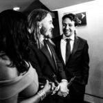 Tim Minchin Instagram - The excellent @matthumphreyimages sent me this pic from a few years ago, when we had just received Best Musical for Groundhog Day at the @olivierawards. I had the massive thrill of receiving it from our games’ gentlest genius, @lin_manuel, and genuine living legend @audramcdonald. Was a special, special night… clearly enhanced by the fact that I was absolutely rocking my Friar Tuck facial hair.