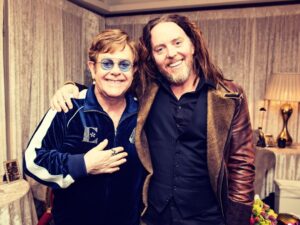 Tim Minchin Instagram - I was a long way away from @eltonjohn. But then I got (swipe) a bit closer. 
And then (swipe) a bit closer. 
😍