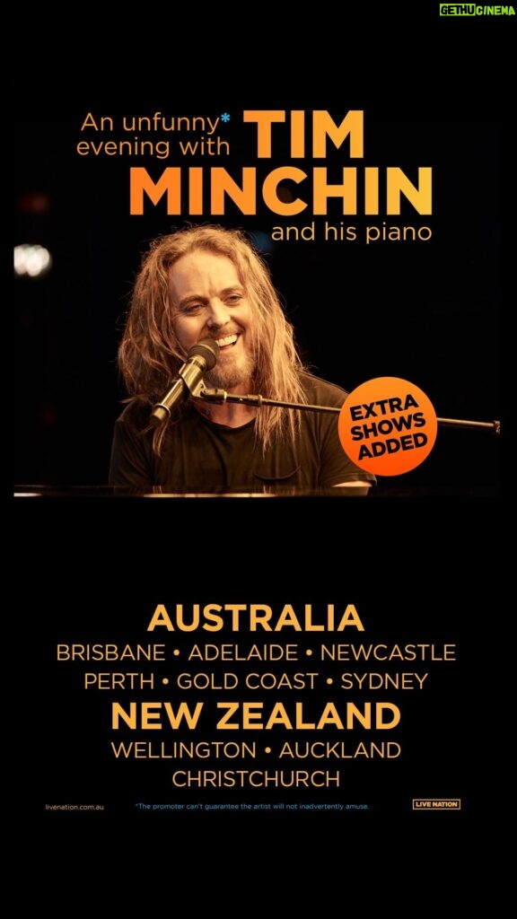 Tim Minchin Instagram - 20 years since I wrote it, You Grew On Me makes it back in to the set list. (Love as disease clearly a timeless theme. 😂) New shows added to my ever-expanding, accidental, Unfunny tour! #digitalhouseoftimothy #fyp #foryoupage #funny #love #NewZealand #auckland #wellington #unfunny
