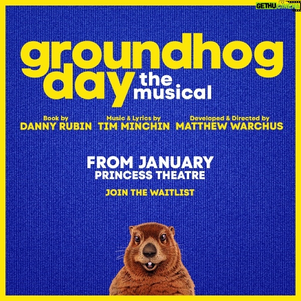 Tim Minchin - 3.6K Likes - Australia! Groundhog Day The Musical is coming exclusively to the Princess Theatre, Melbourne! Woohoo! There’s a waitlist for a heads-up when tickets go on sale. Link in bio.
🌧️ ⏰#GroundhogDayAU
@groundhogdayau