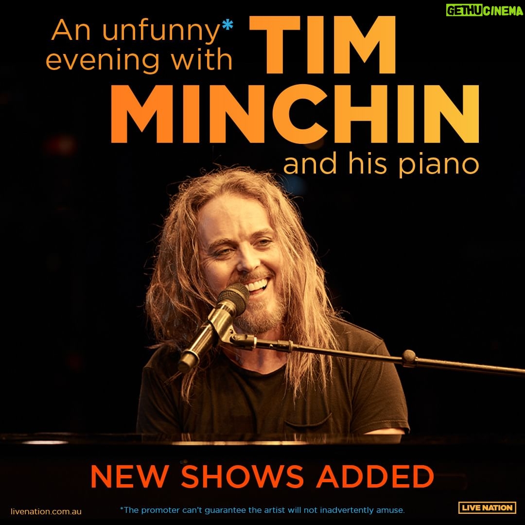 Tim Minchin Instagram - Australians! New shows added to the “Unfunny” tour. On sale now. Link in bio.