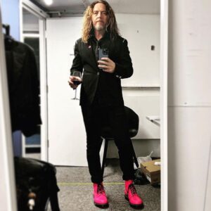 Tim Minchin Instagram - When @TimMinchin, the mastermind behind the Music & Lyrics of #OVGroundhog Day and Matilda The Musical, hosted The Old Vic fundraising gala last month, he had a little help from @drmartensofficial to complete his outfit. After wearing them at the event, Tim has kindly donated his size 10 pink DMs for us to auction in aid of our future, and he’s generously thrown in two tickets to his upcoming sold-out show in London's West End AND a meet and greet after the show. Bidding starts from £10 and is now open until 3pm on Thu 08 Jun. Follow the link in our bio to start bidding.