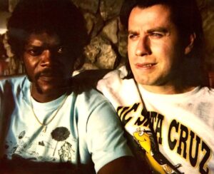 Tim Roth Instagram - Also.
These guys...Polaroid on set.
#pulpfiction @samuelljackson @johntravolta 
Stay safe all!