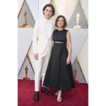 Timothée Chalamet Instagram - with mia madre at the Oscars ❤️