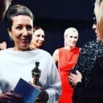 Timothée Chalamet Instagram – honored to have presented w/ @natalieportman at the Oscars last night. congrats to flyest human alive Jacqueline Durran for winning best costume design.