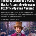 Timothée Chalamet Instagram - WOWWWW - actually can’t believe this!! What a week! Thank you to everyone who saw WONKA in theaters this past weekend and to the GOLDEN GLOBES for the nomination! One more week till we’re out in the US!! every good thing in this world started with a dream :) 🕺🕺🕺