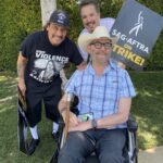 Timothy Omundson Instagram - Preeeettty damn cool to be out on the #sagwgastrike #picketlines today with my dear friend, @realmarcosanchez and roll into the legendary @officialdannytrejo, who was passing out cold bottles of water to his fellow @sagaftra members #SagStrong ABC/Disney Studios